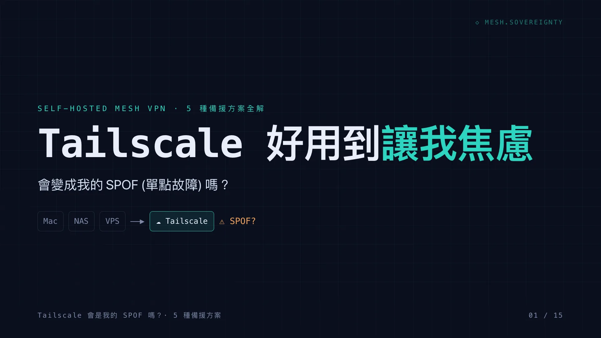 Tailscale 會是我的 SPOF 嗎?:第 1 張,共 15 張