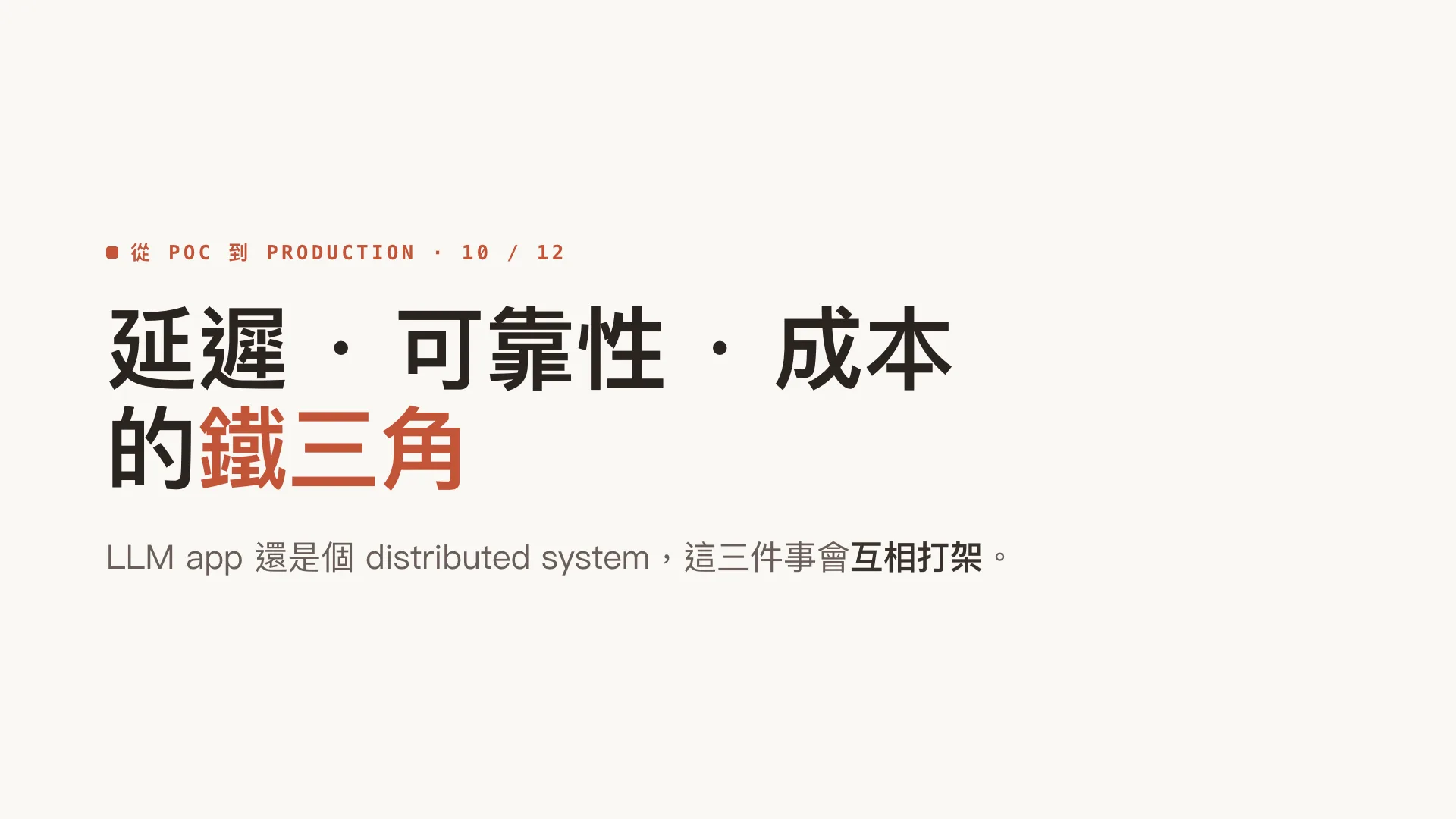 延遲、可靠性、成本的系統權衡：第 1 張，共 8 張