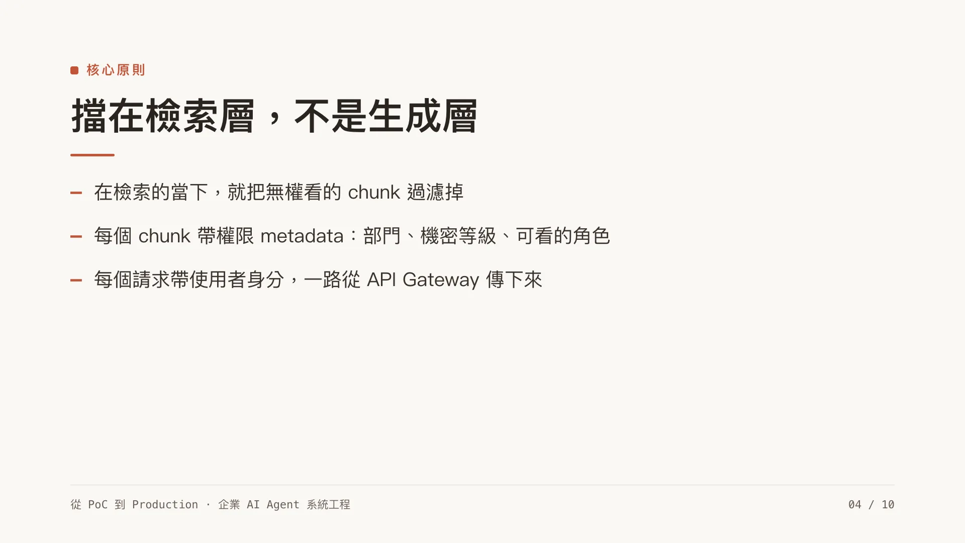 權限感知檢索:企業 RAG 最難的一關:第 4 張,共 10 張