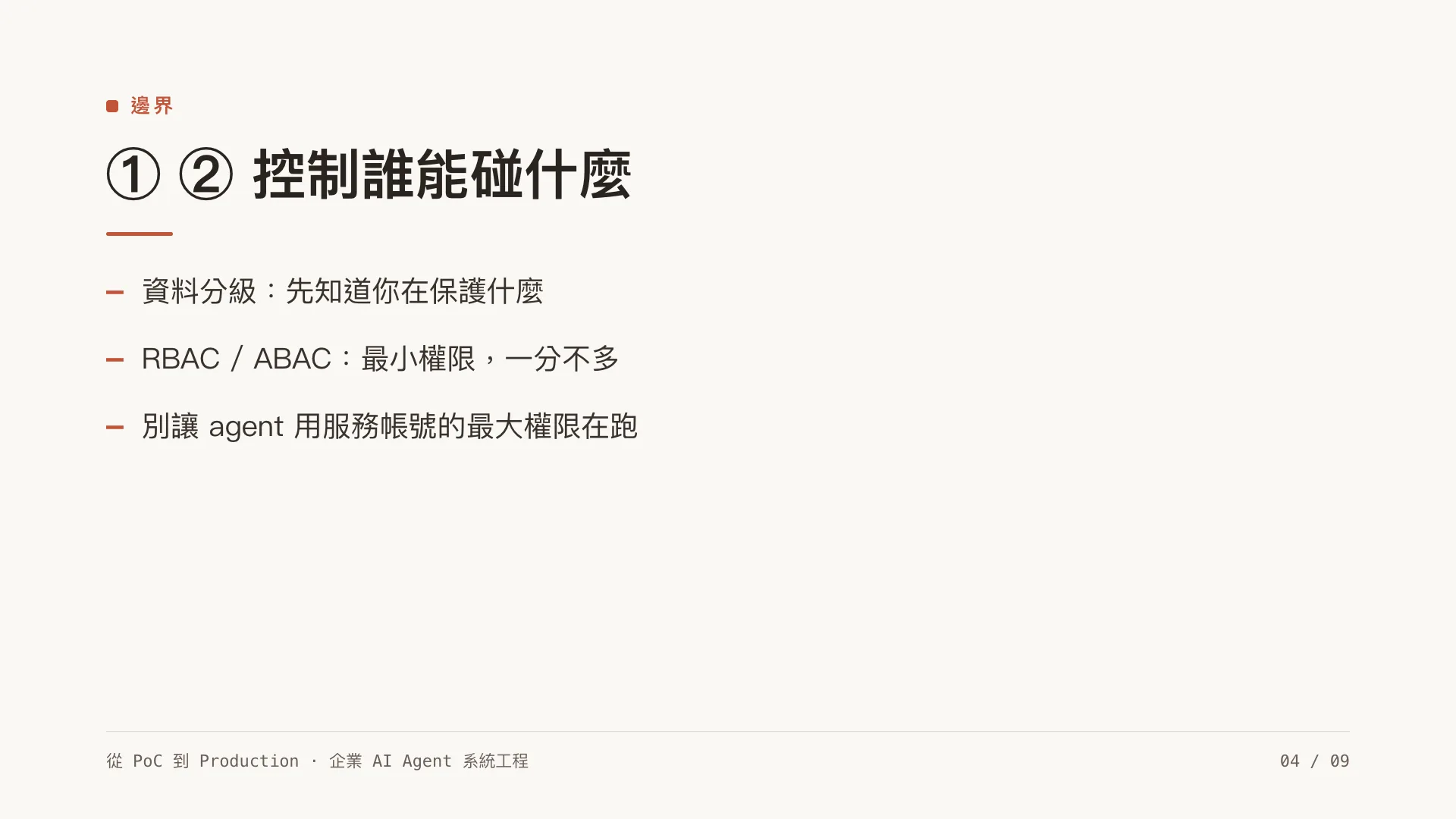 Agent 治理框架:第 4 張,共 9 張