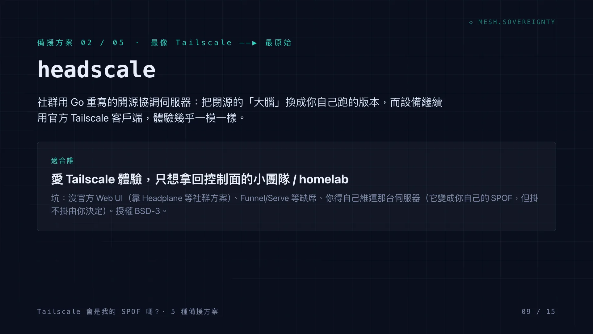 Tailscale 會是我的 SPOF 嗎?:第 9 張,共 15 張