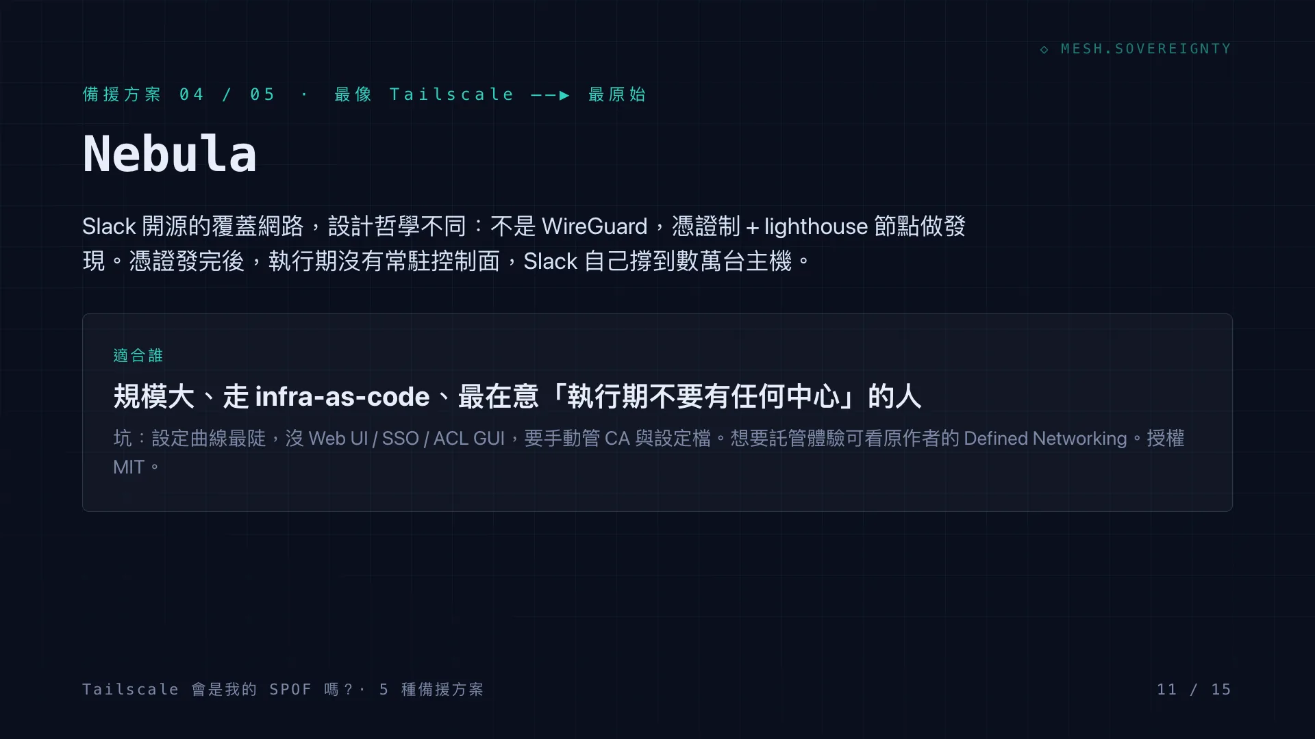 Tailscale 會是我的 SPOF 嗎?:第 11 張,共 15 張