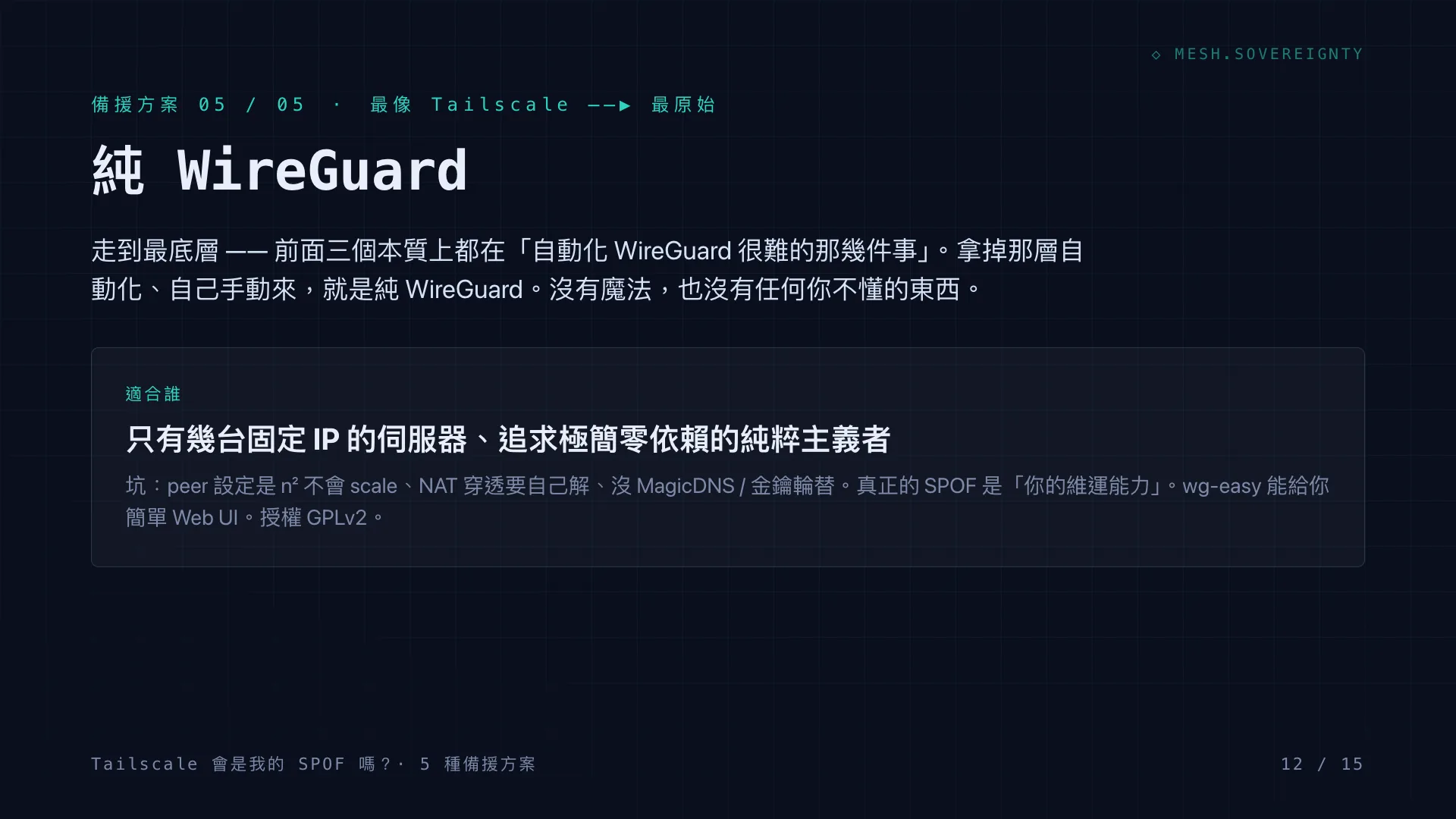 Tailscale 會是我的 SPOF 嗎?:第 12 張,共 15 張