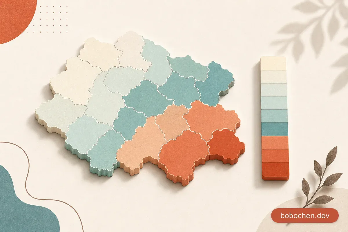 資料地圖該用哪種色階？viridis、YlGnBu 與 ColorBrewer 實戰指南