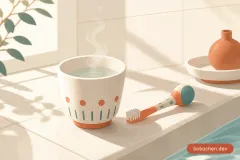 辰辰的溫水刷牙